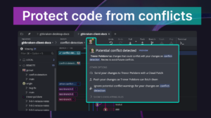 Image titled "Protect code from conflicts" with a screenshot of GitKraken Desktop below