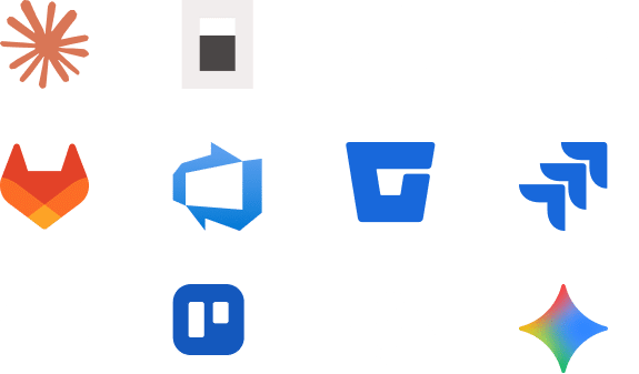 Github, OpenAI, Gitlab, Azure Devops, Bitbucket, Linear, Jira, OpenAI, Claude, Gemini, Trello and Codex